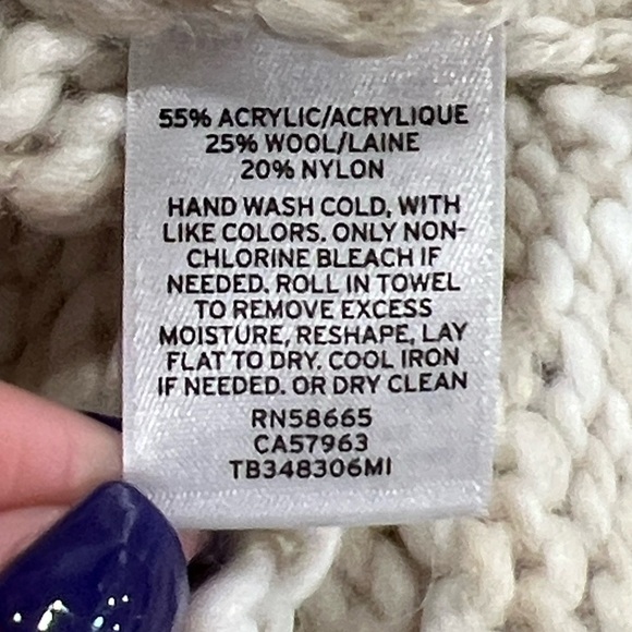 Treasure & Bond beige beach combo turtleneck wool blend sweater small NWT - Picture 7 of 8